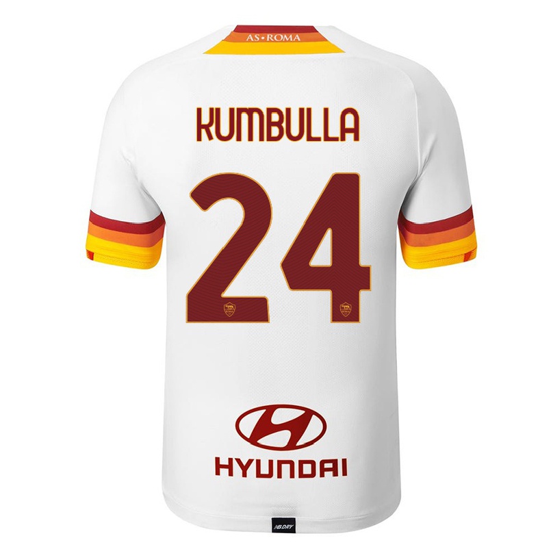 Hombre Fútbol Camiseta Marash Kumbulla #24 Blanco 2ª Equipación 2021/22 La Camisa Chile