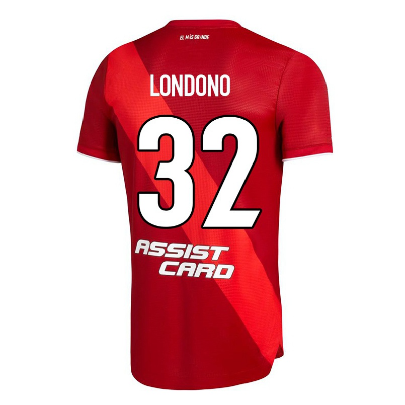 Hombre Fútbol Camiseta Flabian Londono #32 Rojo 2ª Equipación 2021/22 La Camisa Chile