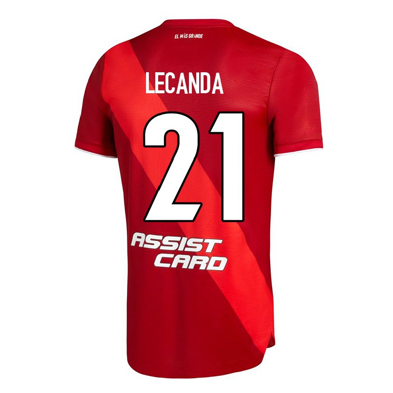 Hombre Fútbol Camiseta Tomas Lecanda #21 Rojo 2ª Equipación 2021/22 La Camisa Chile
