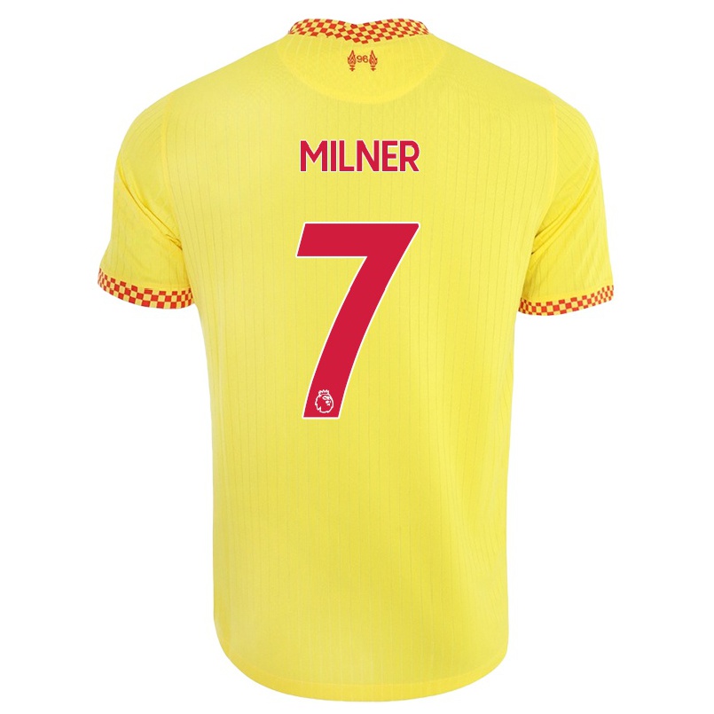Hombre Fútbol Camiseta James Milner #7 Amarillo 3ª Equipación 2021/22 La Camisa Chile