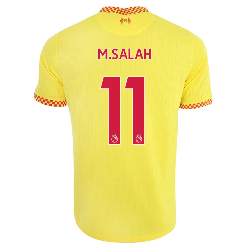 Hombre Fútbol Camiseta Mohamed Salah #11 Amarillo 3ª Equipación 2021/22 La Camisa Chile