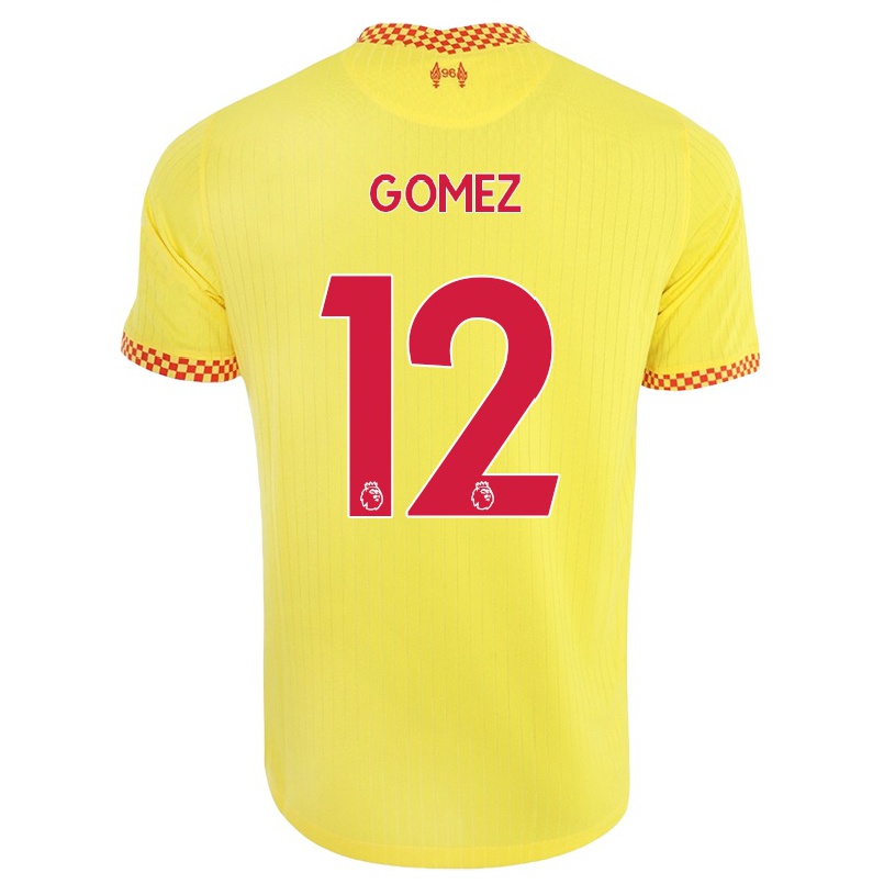 Hombre Fútbol Camiseta Joe Gomez #12 Amarillo 3ª Equipación 2021/22 La Camisa Chile