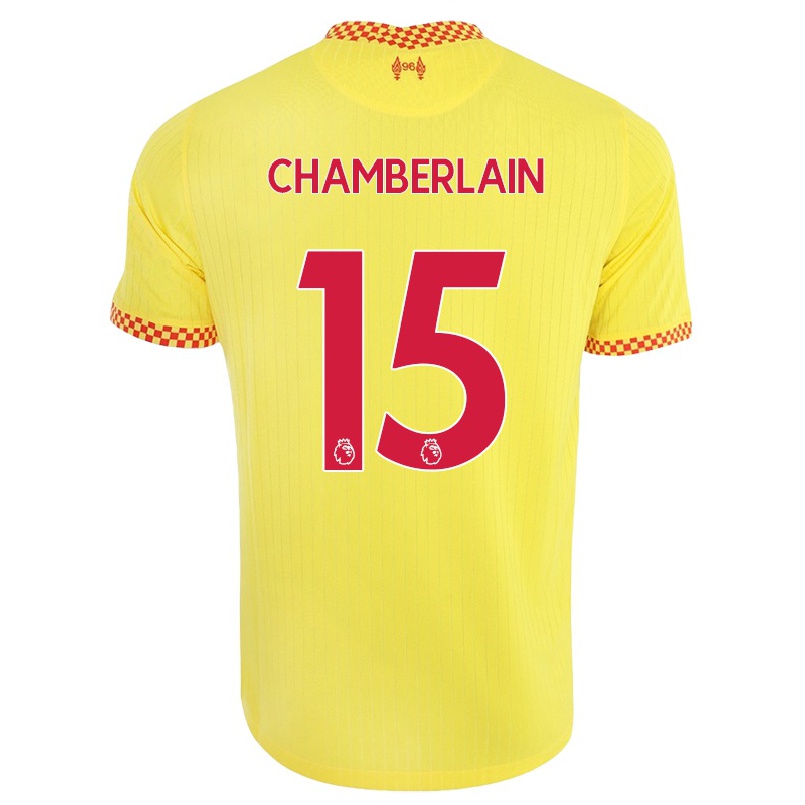 Hombre Fútbol Camiseta Alex Oxlade-chamberlain #15 Amarillo 3ª Equipación 2021/22 La Camisa Chile