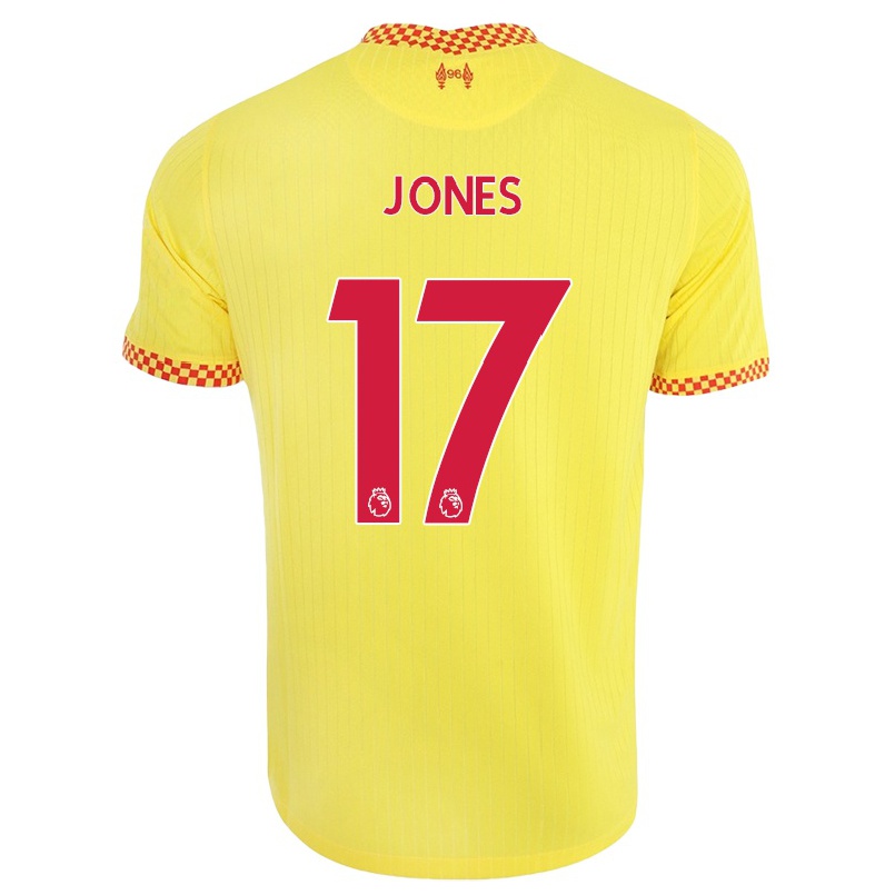 Hombre Fútbol Camiseta Curtis Jones #17 Amarillo 3ª Equipación 2021/22 La Camisa Chile