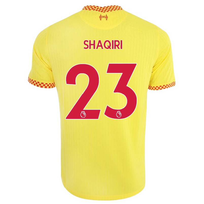 Hombre Fútbol Camiseta Xherdan Shaqiri #23 Amarillo 3ª Equipación 2021/22 La Camisa Chile