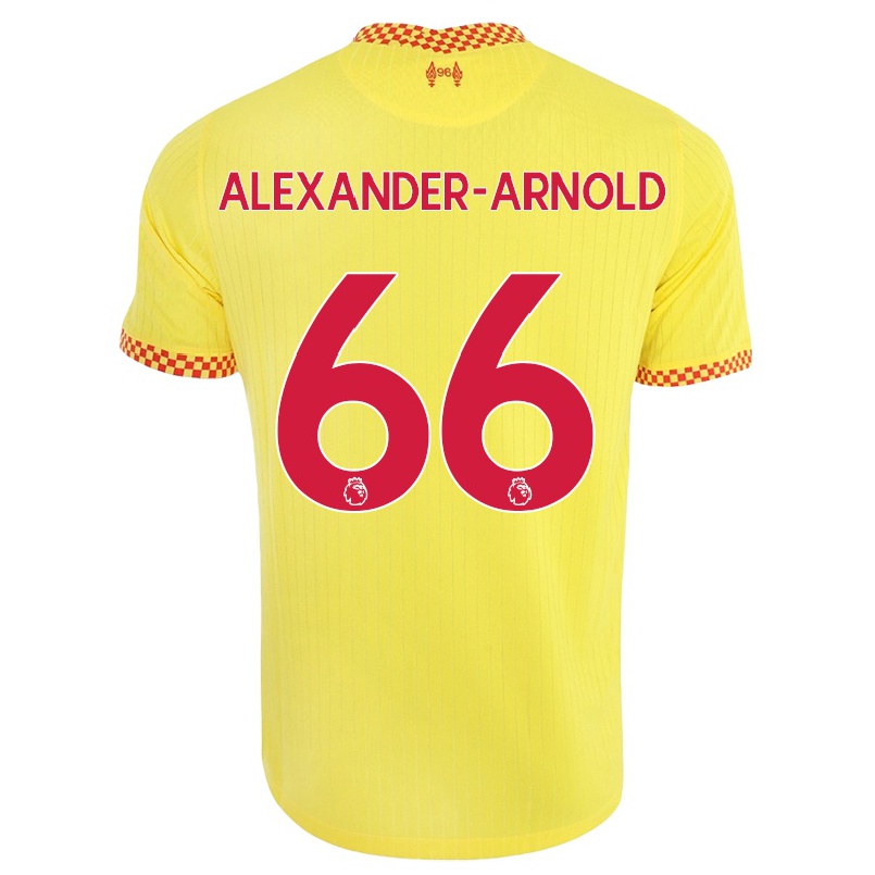 Hombre Fútbol Camiseta Trent Alexander-arnold #66 Amarillo 3ª Equipación 2021/22 La Camisa Chile