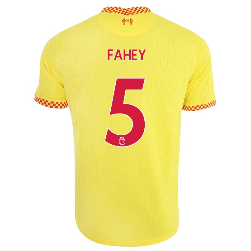 Hombre Fútbol Camiseta Niamh Fahey #5 Amarillo 3ª Equipación 2021/22 La Camisa Chile