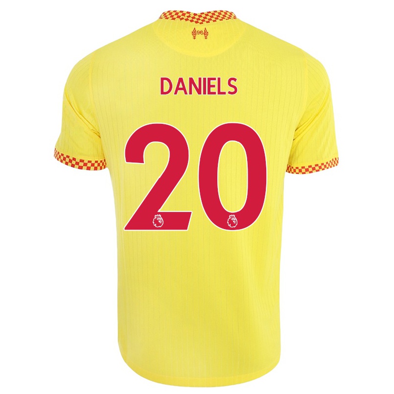 Hombre Fútbol Camiseta Yana Daniels #20 Amarillo 3ª Equipación 2021/22 La Camisa Chile