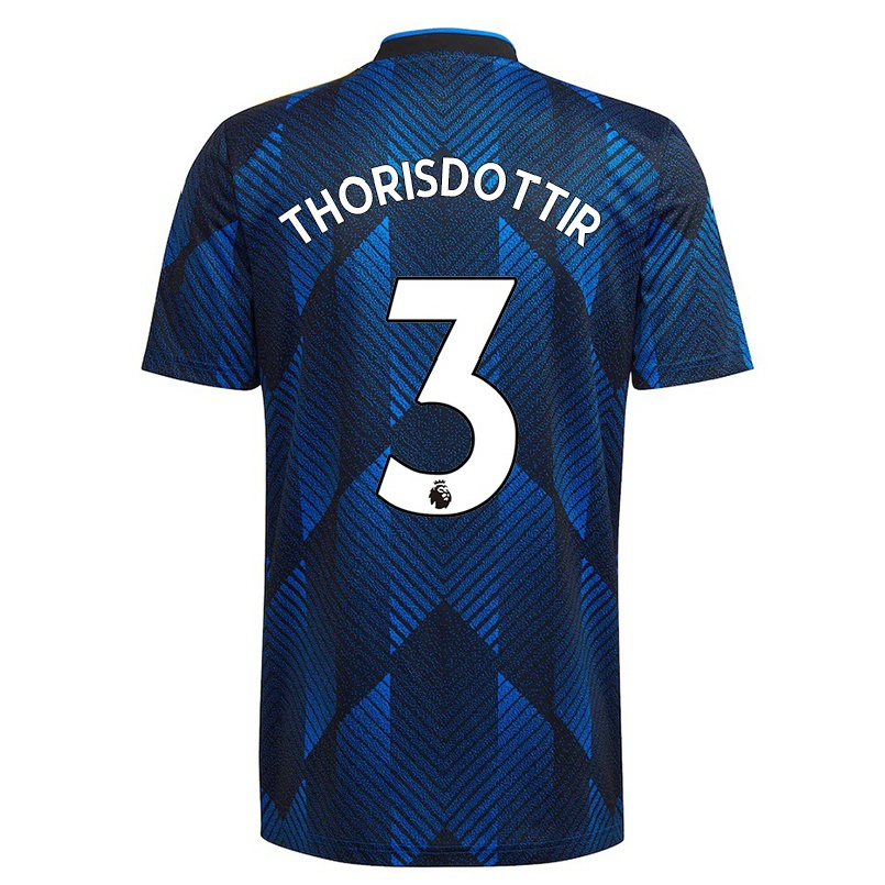 Hombre Fútbol Camiseta Maria Thorisdottir #3 Azul Oscuro 3ª Equipación 2021/22 La Camisa Chile