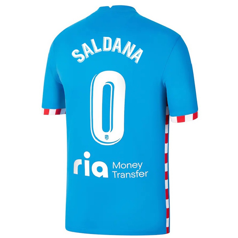 Hombre Fútbol Camiseta Jose Saldana #0 Azul 3ª Equipación 2021/22 La Camisa Chile