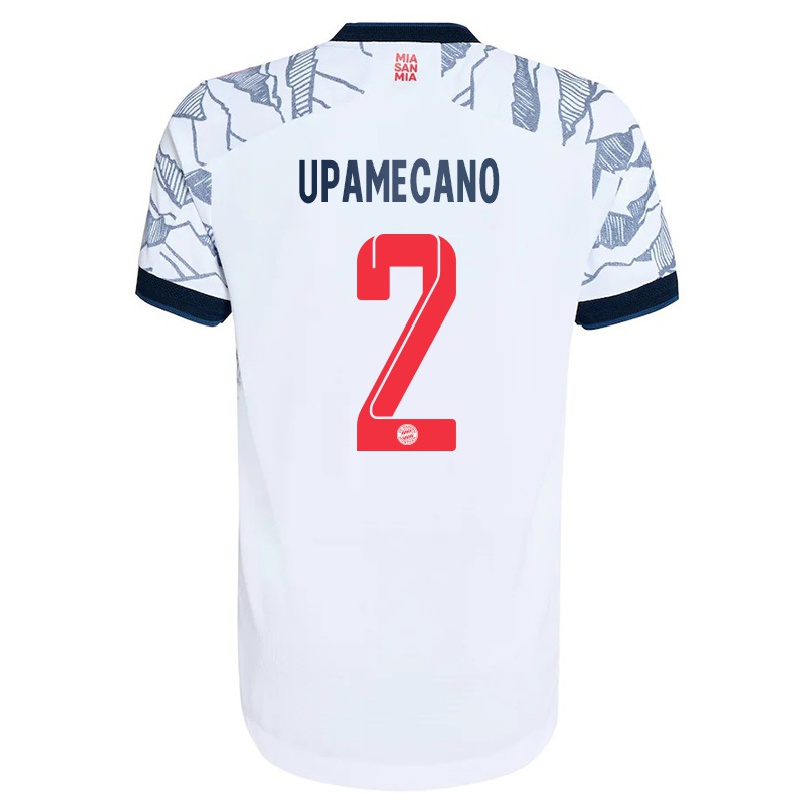 Hombre Fútbol Camiseta Dayot Upamecano #2 Gris Blanco 3ª Equipación 2021/22 La Camisa Chile