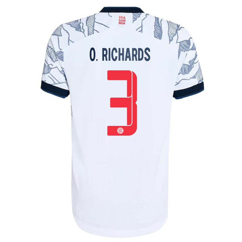 Hombre Fútbol Camiseta Omar Richards #3 Gris Blanco 3ª Equipación 2021/22 La Camisa Chile