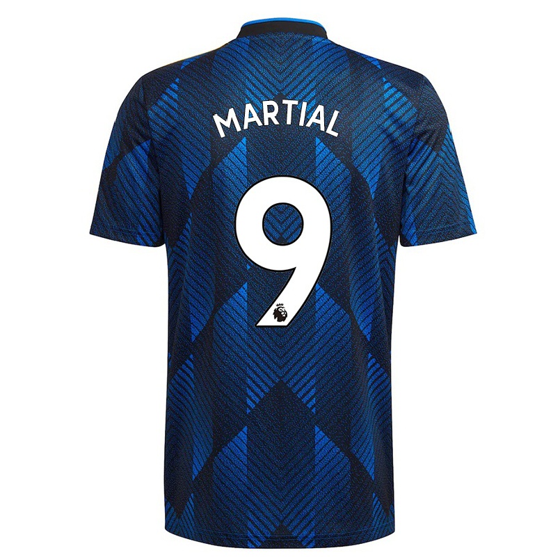 Hombre Fútbol Camiseta Anthony Martial #9 Azul Oscuro 3ª Equipación 2021/22 La Camisa Chile