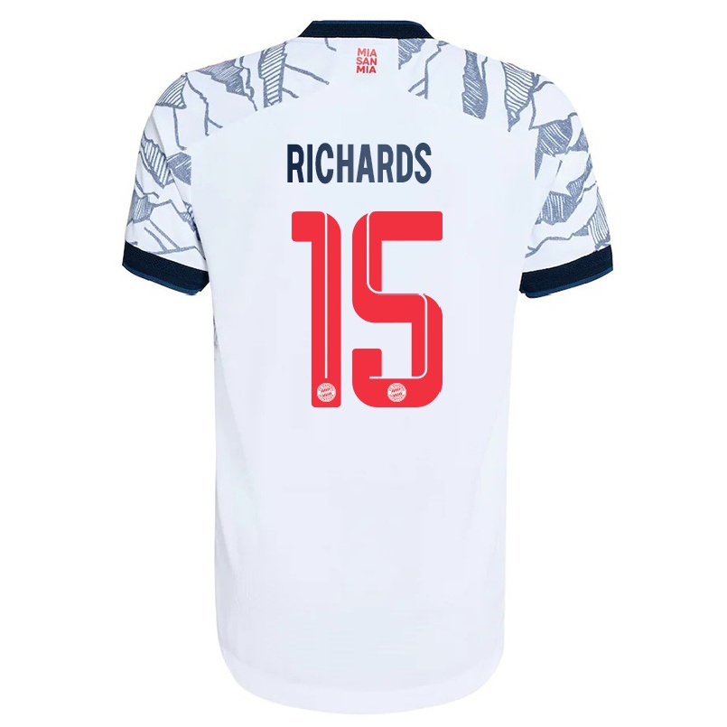Hombre Fútbol Camiseta Chris Richards #15 Gris Blanco 3ª Equipación 2021/22 La Camisa Chile
