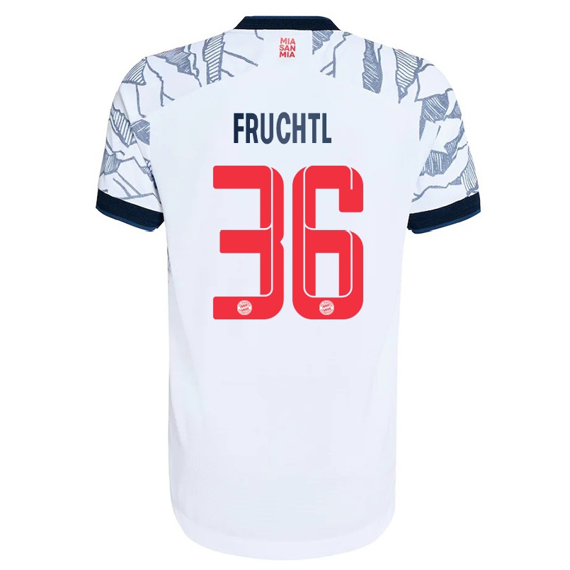 Hombre Fútbol Camiseta Christian Fruchtl #36 Gris Blanco 3ª Equipación 2021/22 La Camisa Chile