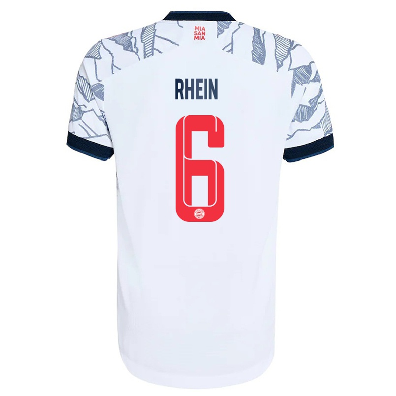 Hombre Fútbol Camiseta Torben Rhein #6 Gris Blanco 3ª Equipación 2021/22 La Camisa Chile