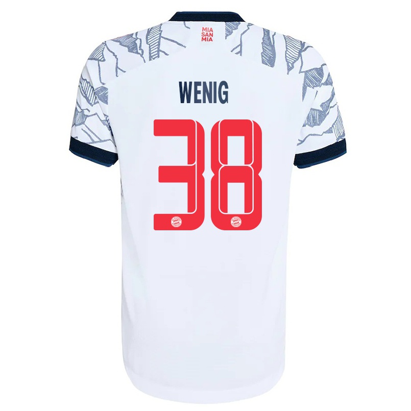 Hombre Fútbol Camiseta Marcel Wenig #38 Gris Blanco 3ª Equipación 2021/22 La Camisa Chile