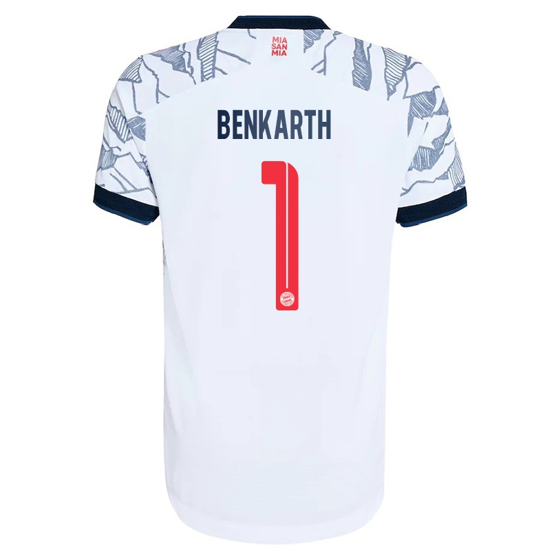 Hombre Fútbol Camiseta Laura Benkarth #1 Gris Blanco 3ª Equipación 2021/22 La Camisa Chile