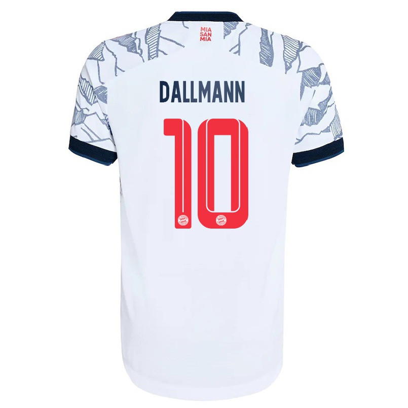 Hombre Fútbol Camiseta Linda Dallmann #10 Gris Blanco 3ª Equipación 2021/22 La Camisa Chile