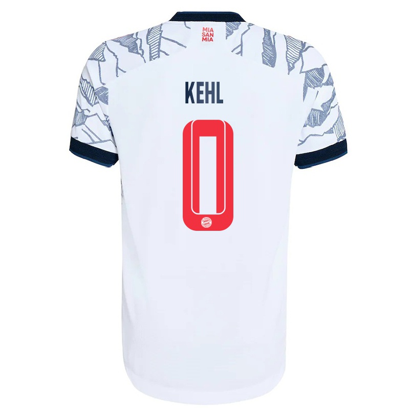 Hombre Fútbol Camiseta Jonas Kehl #0 Gris Blanco 3ª Equipación 2021/22 La Camisa Chile