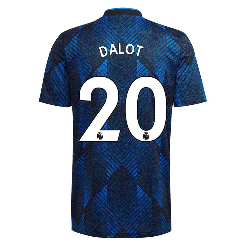 Hombre Fútbol Camiseta Diogo Dalot #20 Azul Oscuro 3ª Equipación 2021/22 La Camisa Chile