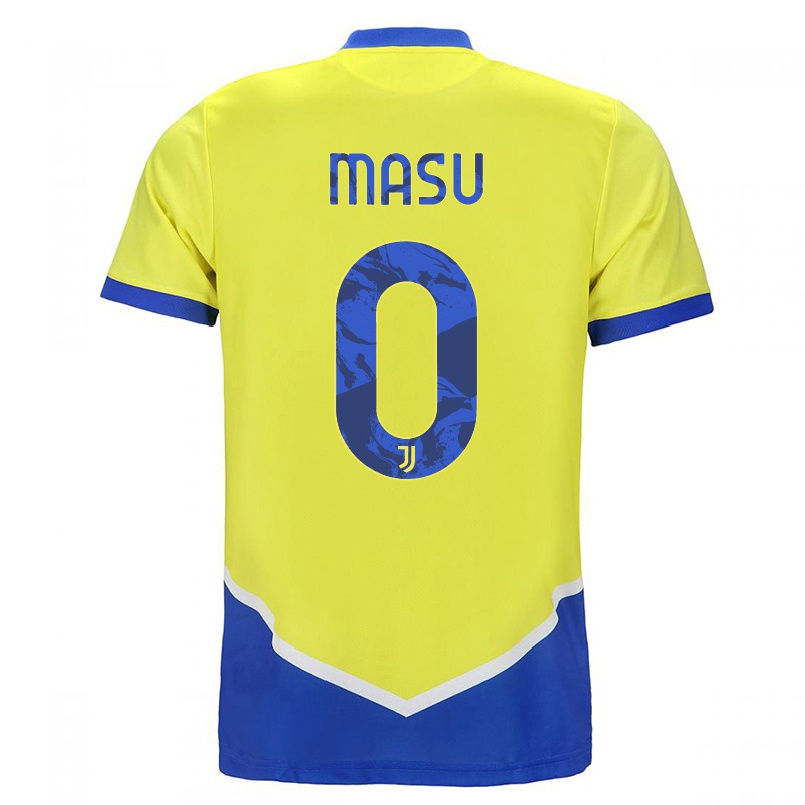 Hombre Fútbol Camiseta Carlotta Masu #0 Azul Amarillo 3ª Equipación 2021/22 La Camisa Chile