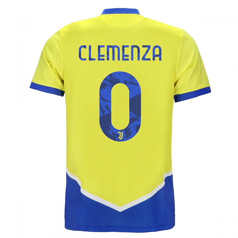 Hombre Fútbol Camiseta Luca Clemenza #0 Azul Amarillo 3ª Equipación 2021/22 La Camisa Chile