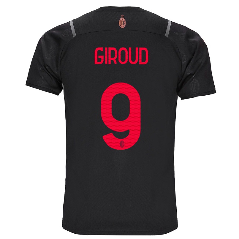 Hombre Fútbol Camiseta Olivier Giroud #9 Negro 3ª Equipación 2021/22 La Camisa Chile