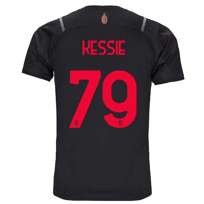 Hombre Fútbol Camiseta Franck Kessie #79 Negro 3ª Equipación 2021/22 La Camisa Chile