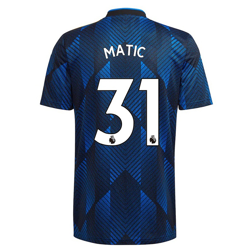 Hombre Fútbol Camiseta Nemanja Matic #31 Azul Oscuro 3ª Equipación 2021/22 La Camisa Chile