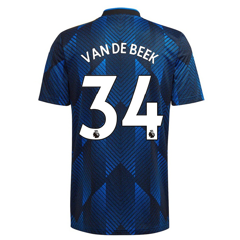 Hombre Fútbol Camiseta Donny Van De Beek #34 Azul Oscuro 3ª Equipación 2021/22 La Camisa Chile