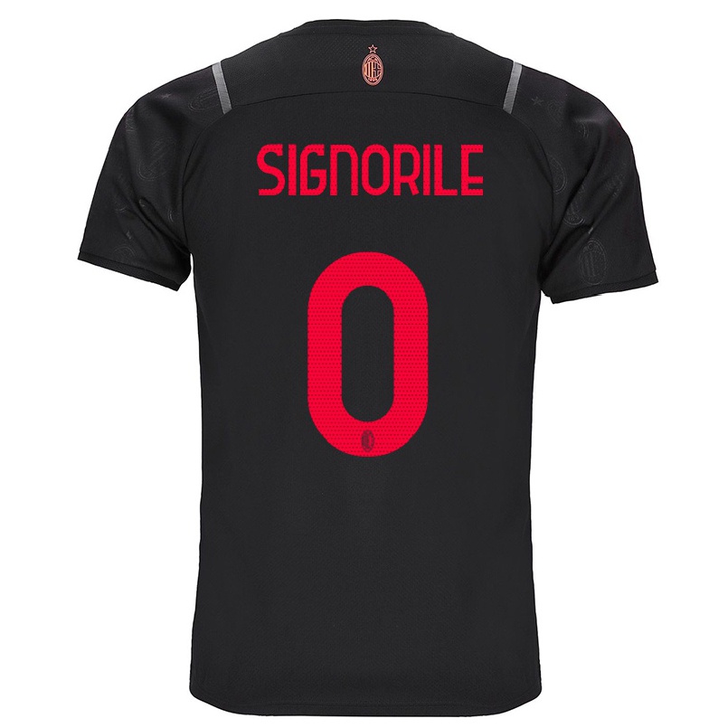 Hombre Fútbol Camiseta Sabino Signorile #0 Negro 3ª Equipación 2021/22 La Camisa Chile