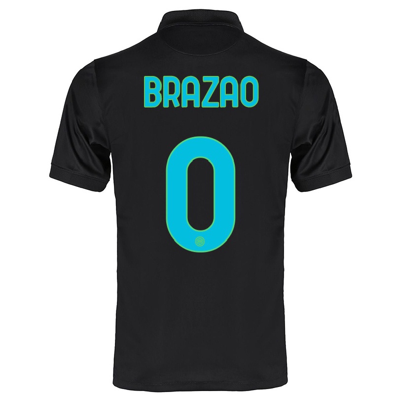 Hombre Fútbol Camiseta Gabriel Brazao #0 Negro 3ª Equipación 2021/22 La Camisa Chile