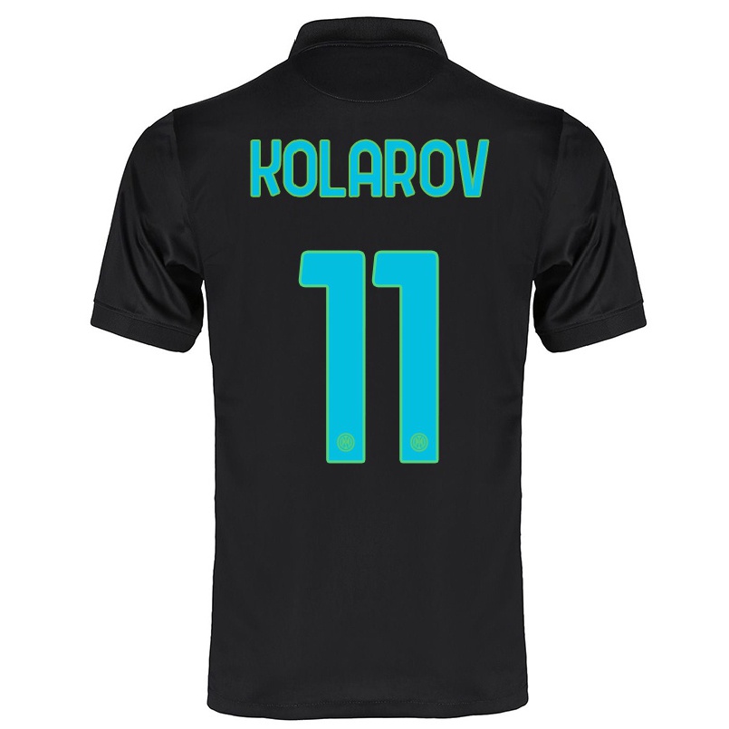Hombre Fútbol Camiseta Aleksandar Kolarov #11 Negro 3ª Equipación 2021/22 La Camisa Chile