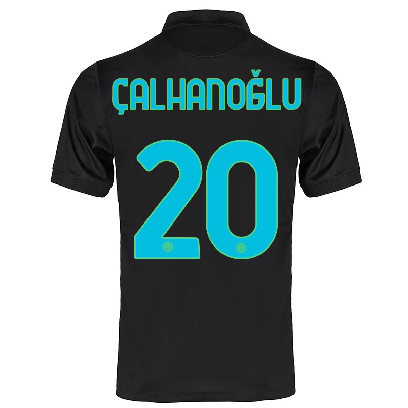 Hombre Fútbol Camiseta Hakan Calhanoglu #20 Negro 3ª Equipación 2021/22 La Camisa Chile