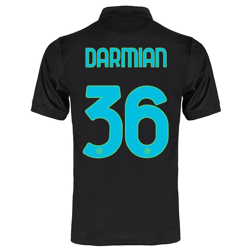 Hombre Fútbol Camiseta Matteo Darmian #36 Negro 3ª Equipación 2021/22 La Camisa Chile