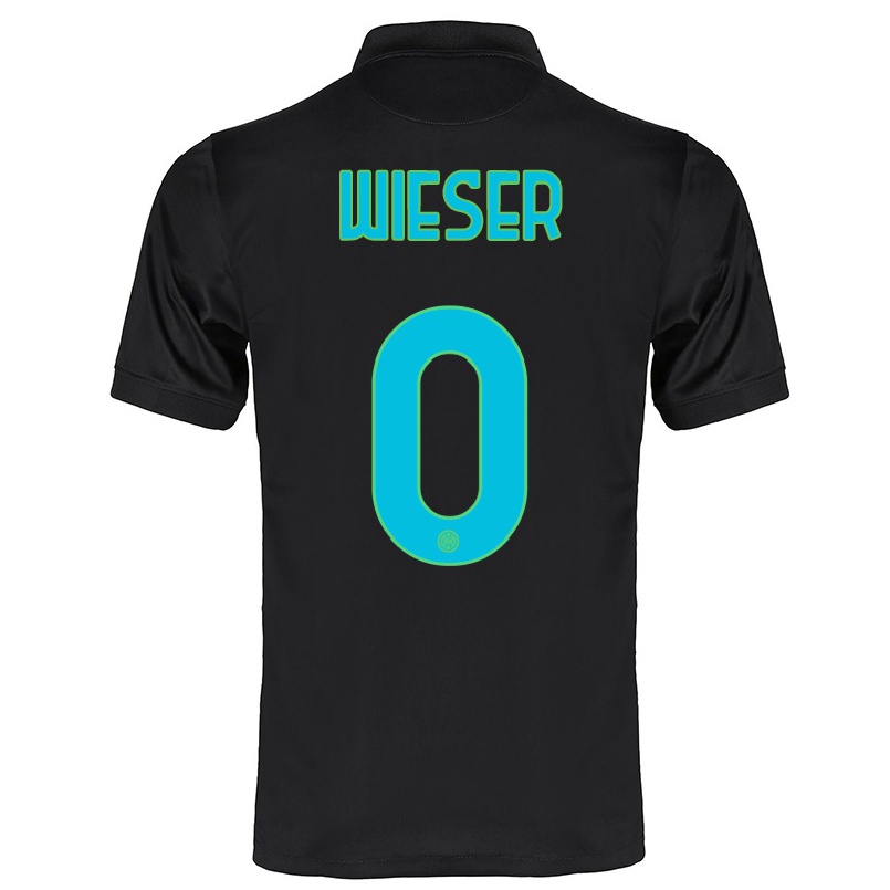 Hombre Fútbol Camiseta David Wieser #0 Negro 3ª Equipación 2021/22 La Camisa Chile