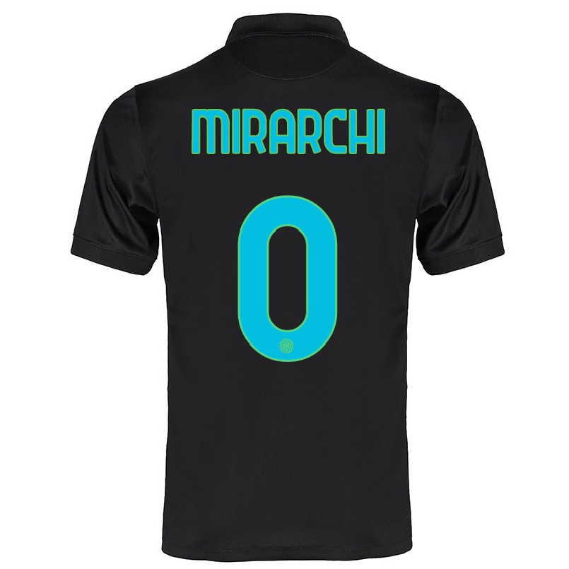 Hombre Fútbol Camiseta Mattia Mirarchi #0 Negro 3ª Equipación 2021/22 La Camisa Chile
