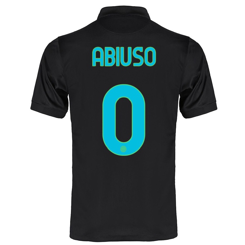 Hombre Fútbol Camiseta Fabio Abiuso #0 Negro 3ª Equipación 2021/22 La Camisa Chile