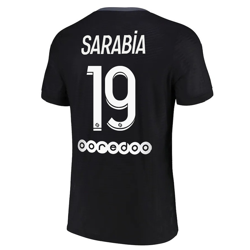 Hombre Fútbol Camiseta Pablo Sarabia #19 Negro 3ª Equipación 2021/22 La Camisa Chile