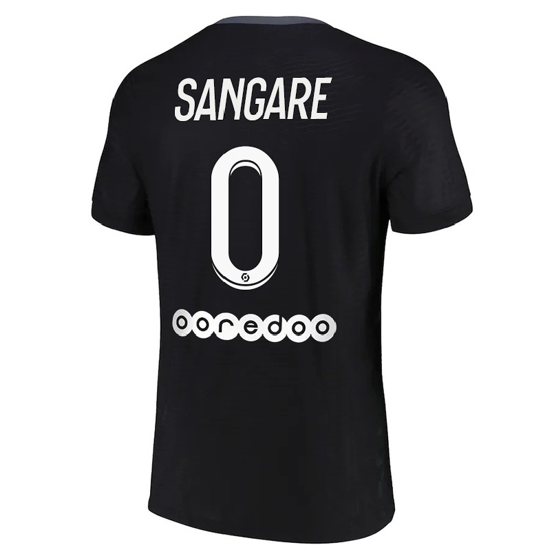 Hombre Fútbol Camiseta Hawa Sangare #0 Negro 3ª Equipación 2021/22 La Camisa Chile
