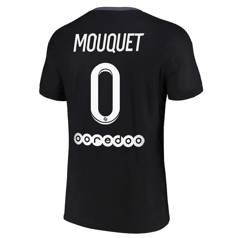 Hombre Fútbol Camiseta Louis Mouquet #0 Negro 3ª Equipación 2021/22 La Camisa Chile