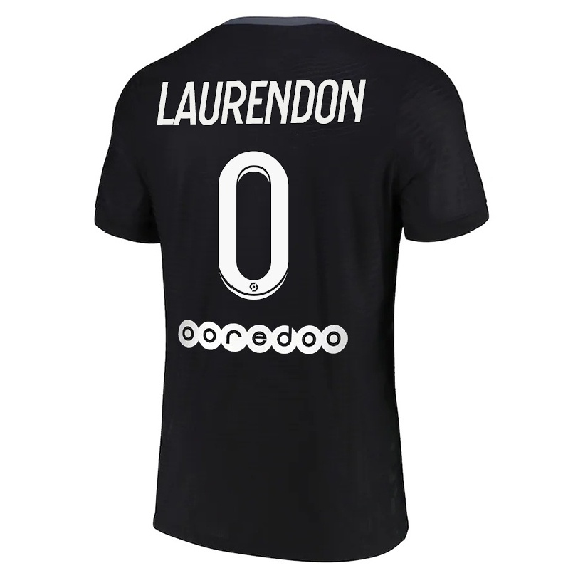 Hombre Fútbol Camiseta Bilal Laurendon #0 Negro 3ª Equipación 2021/22 La Camisa Chile