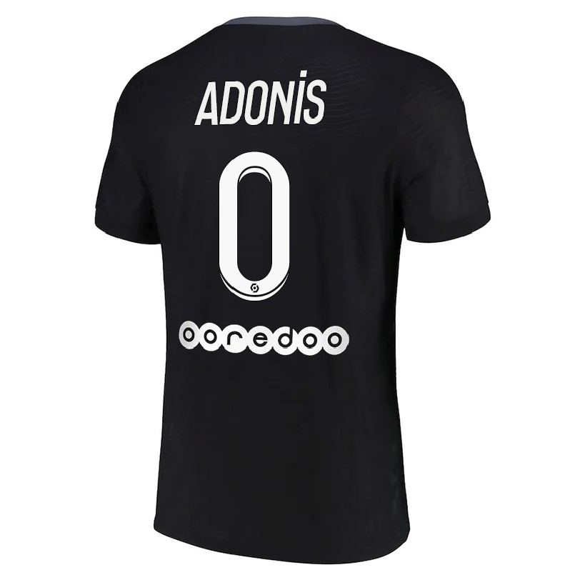Hombre Fútbol Camiseta Erwan Adonis #0 Negro 3ª Equipación 2021/22 La Camisa Chile
