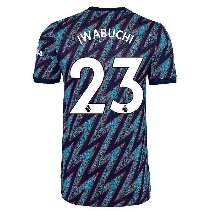 Hombre Fútbol Camiseta Mana Iwabuchi #23 Azul Negro 3ª Equipación 2021/22 La Camisa Chile