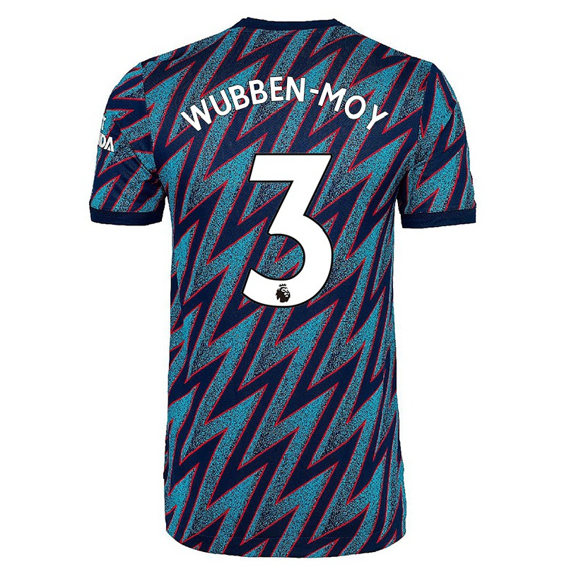 Hombre Fútbol Camiseta Lotte Wubben-moy #3 Azul Negro 3ª Equipación 2021/22 La Camisa Chile