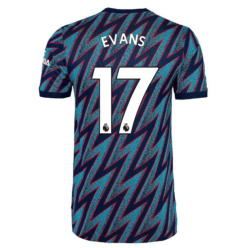 Hombre Fútbol Camiseta Lisa Evans #17 Azul Negro 3ª Equipación 2021/22 La Camisa Chile