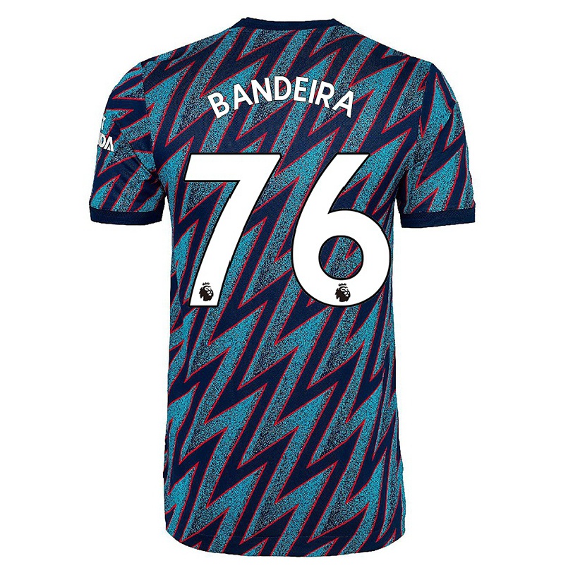 Hombre Fútbol Camiseta Mauro Bandeira #76 Azul Negro 3ª Equipación 2021/22 La Camisa Chile