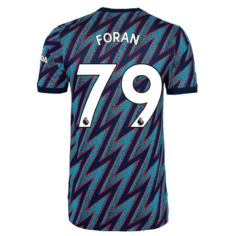 Hombre Fútbol Camiseta Taylor Foran #79 Azul Negro 3ª Equipación 2021/22 La Camisa Chile