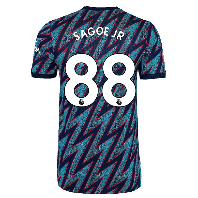 Hombre Fútbol Camiseta Charles Sagoe Jr #88 Azul Negro 3ª Equipación 2021/22 La Camisa Chile
